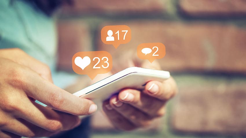 Social media posting in action