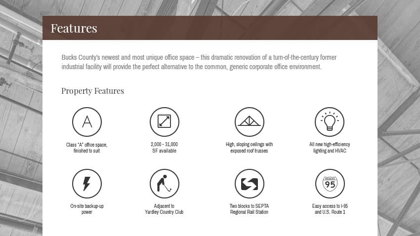 Visual usage of icons on a website